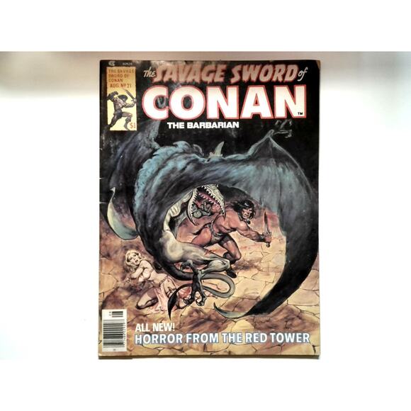 The Savage Sword of Conan #21 Marvel 1976 Horror from the Red Tower - Picture 1 of 2